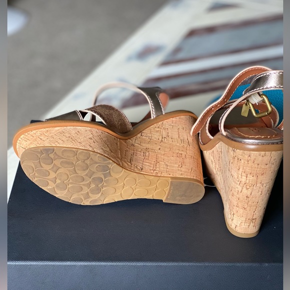 Coach Wedge Sandals 5B - Picture 5 of 6